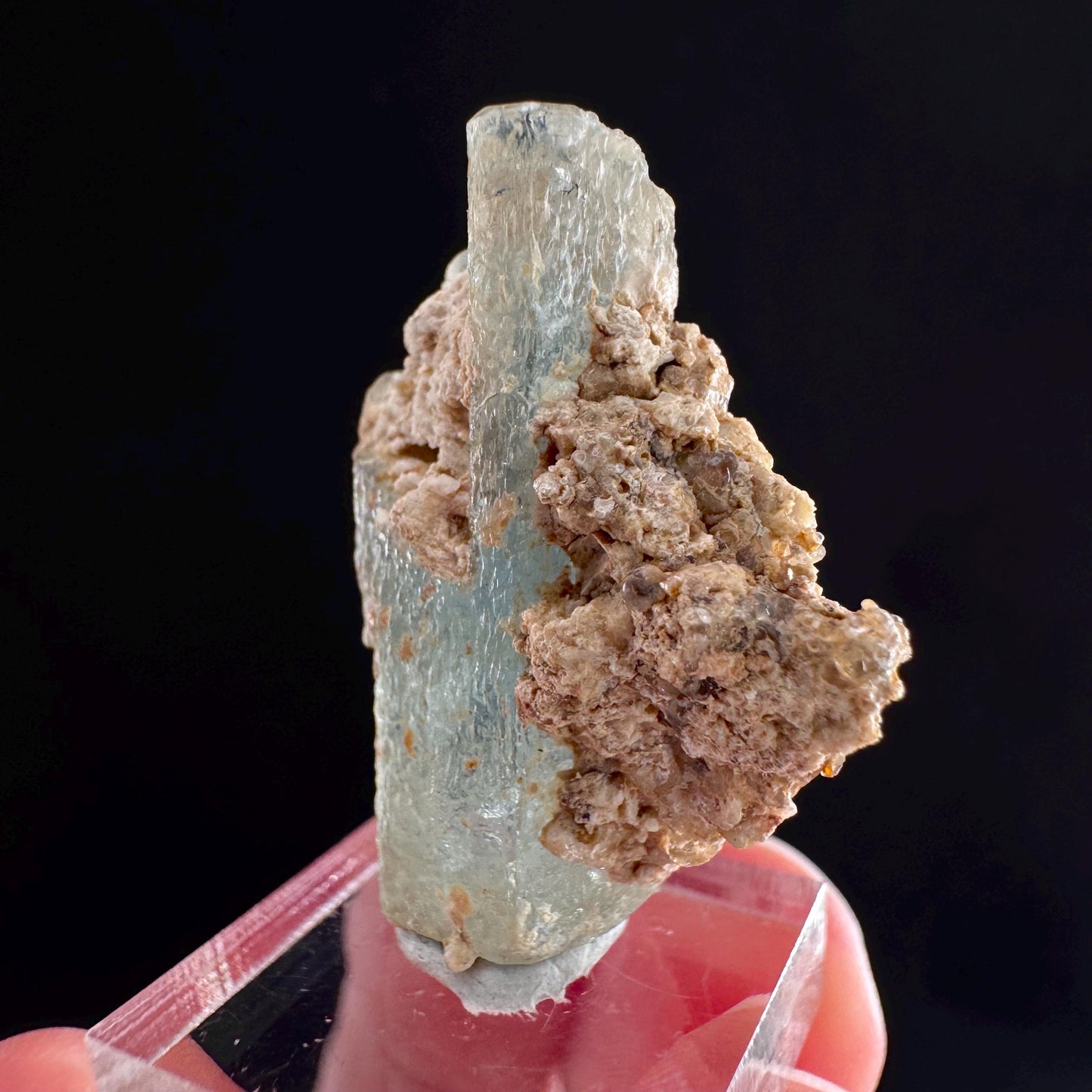 Beryl var. Aquamarine (Namibia) | natural aquamarine crystal, mineral specimen