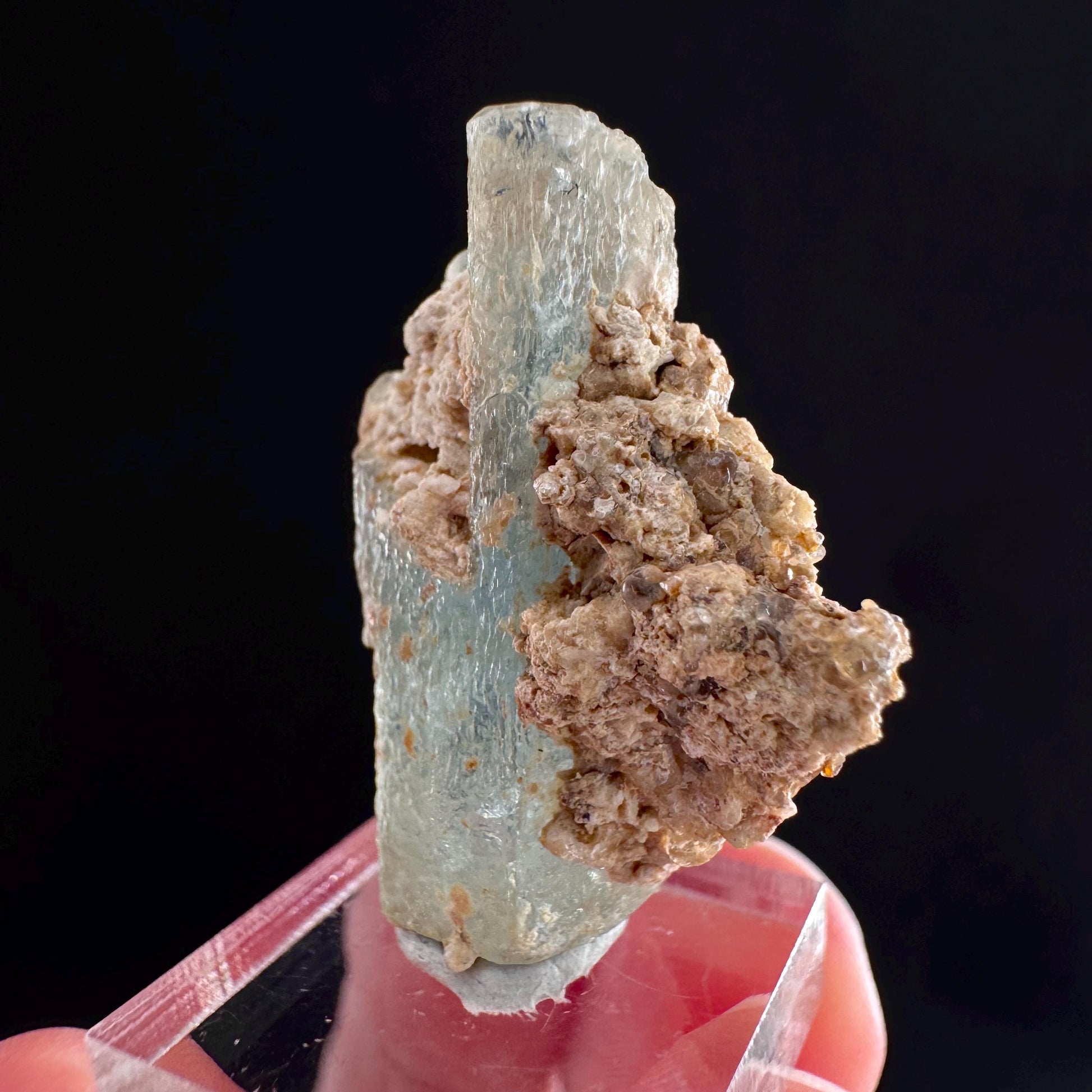 Beryl var. Aquamarine (Namibia) | natural aquamarine crystal, mineral specimen