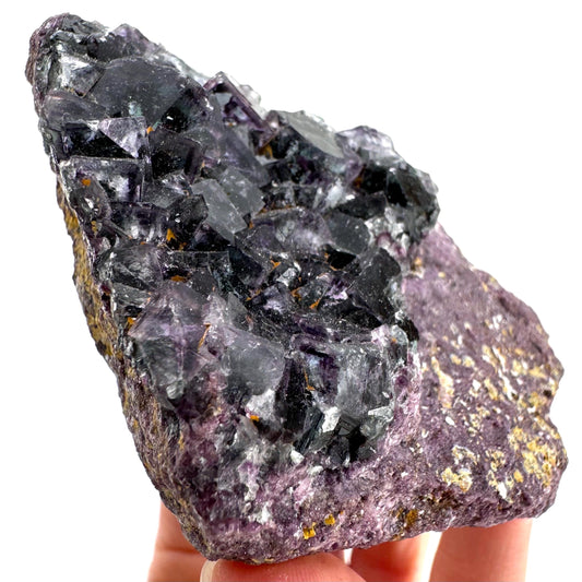 Okorusu Fluorite (Namibia) | purple fluorite cluster, crystals, mineral specimen