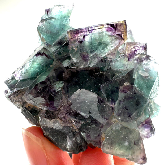 Okorusu Fluorite (Namibia) | green fluorite cluster, purple fluorite, crystals, mineral specimen