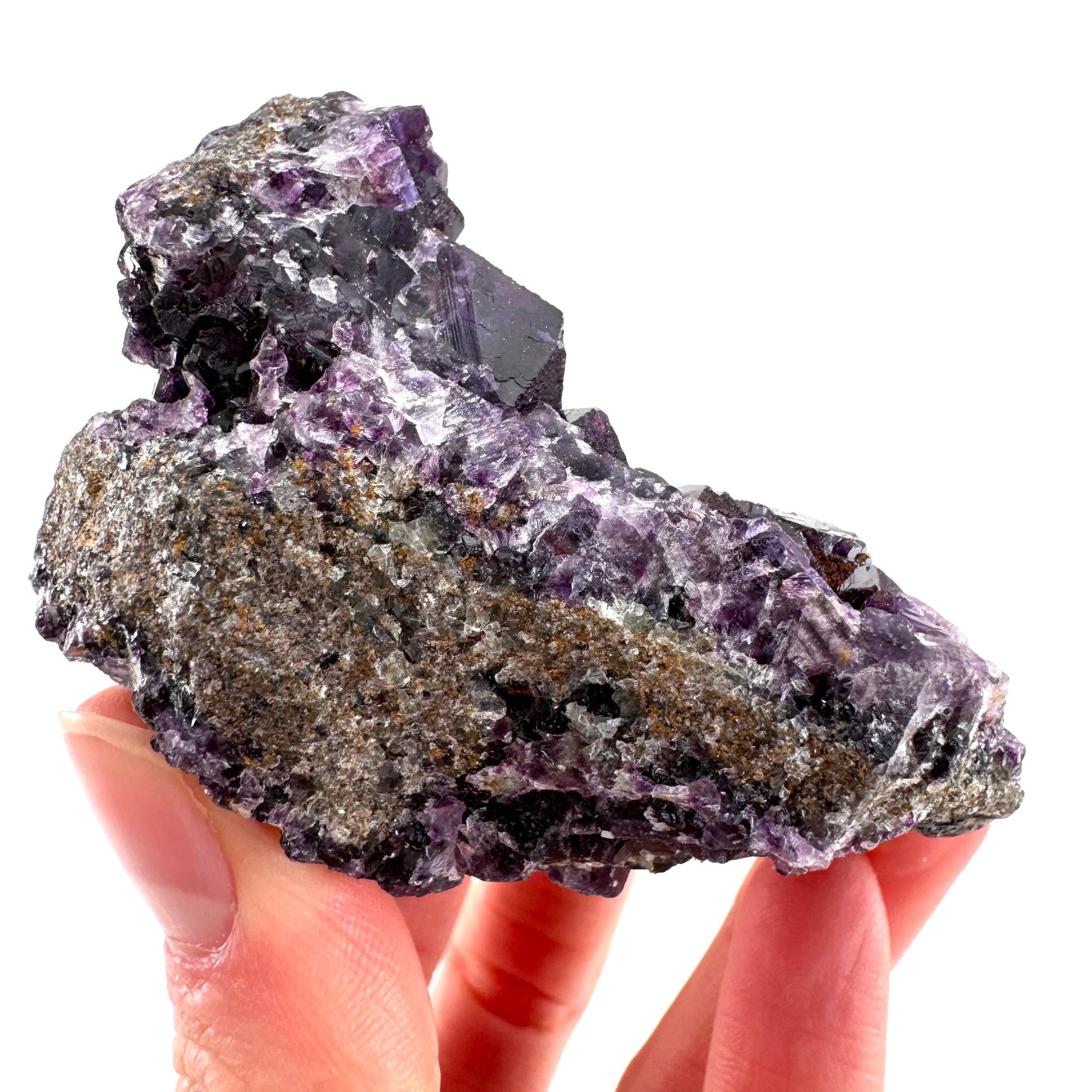 Okorusu Fluorite (Namibia) | purple fluorite cluster, crystals, mineral specimen