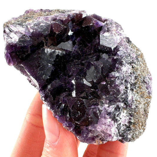 Okorusu Fluorite (Namibia) | purple fluorite cluster, crystals, mineral specimen