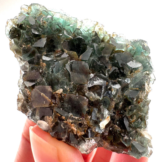 Okorusu Fluorite (Namibia) | green fluorite cluster, crystals, mineral specimen