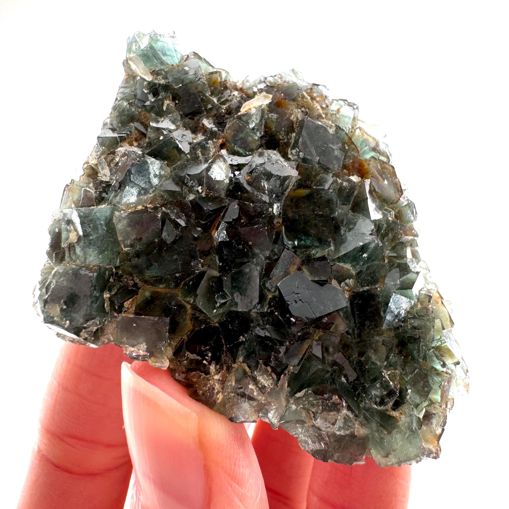 Okorusu Fluorite (Namibia) | green fluorite cluster, crystals, mineral specimen