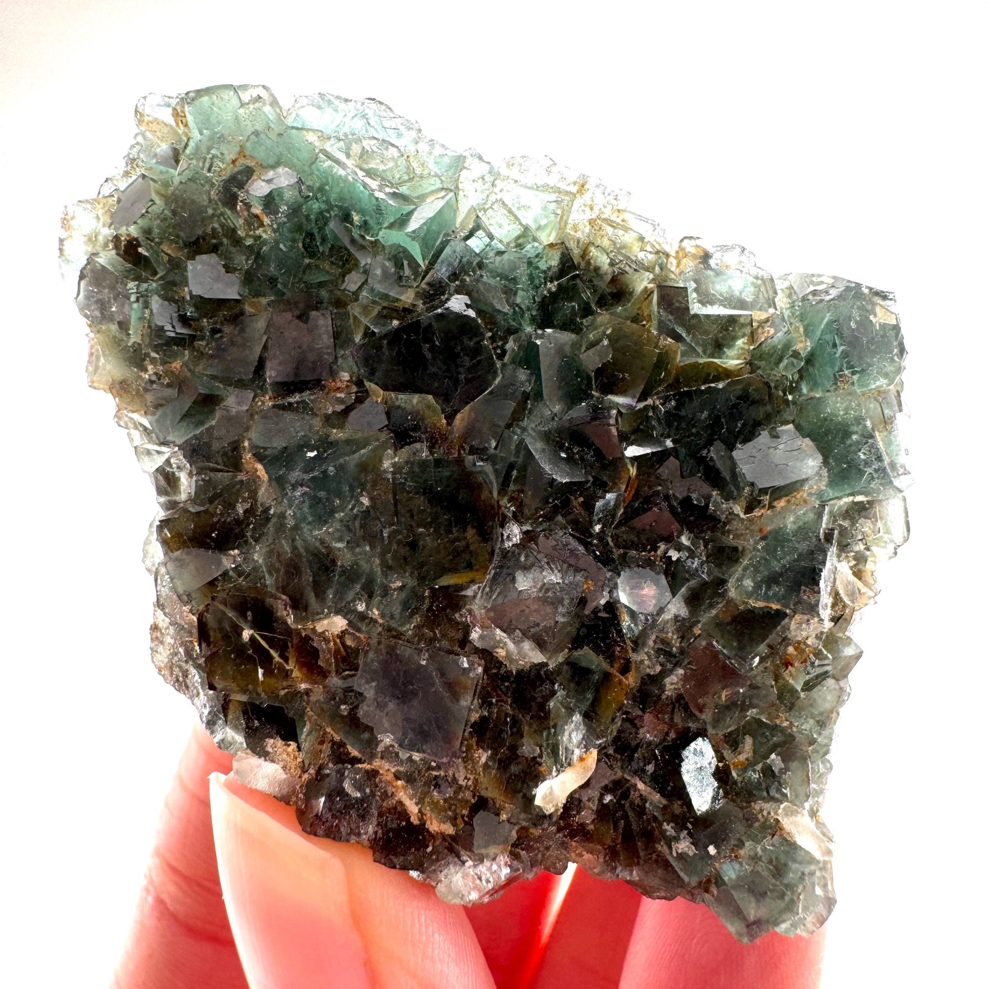Okorusu Fluorite (Namibia) | green fluorite cluster, crystals, mineral specimen