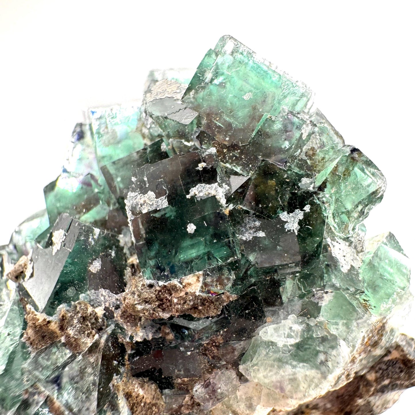 Okorusu Fluorite (Namibia) | green fluorite cluster, crystals, mineral specimen