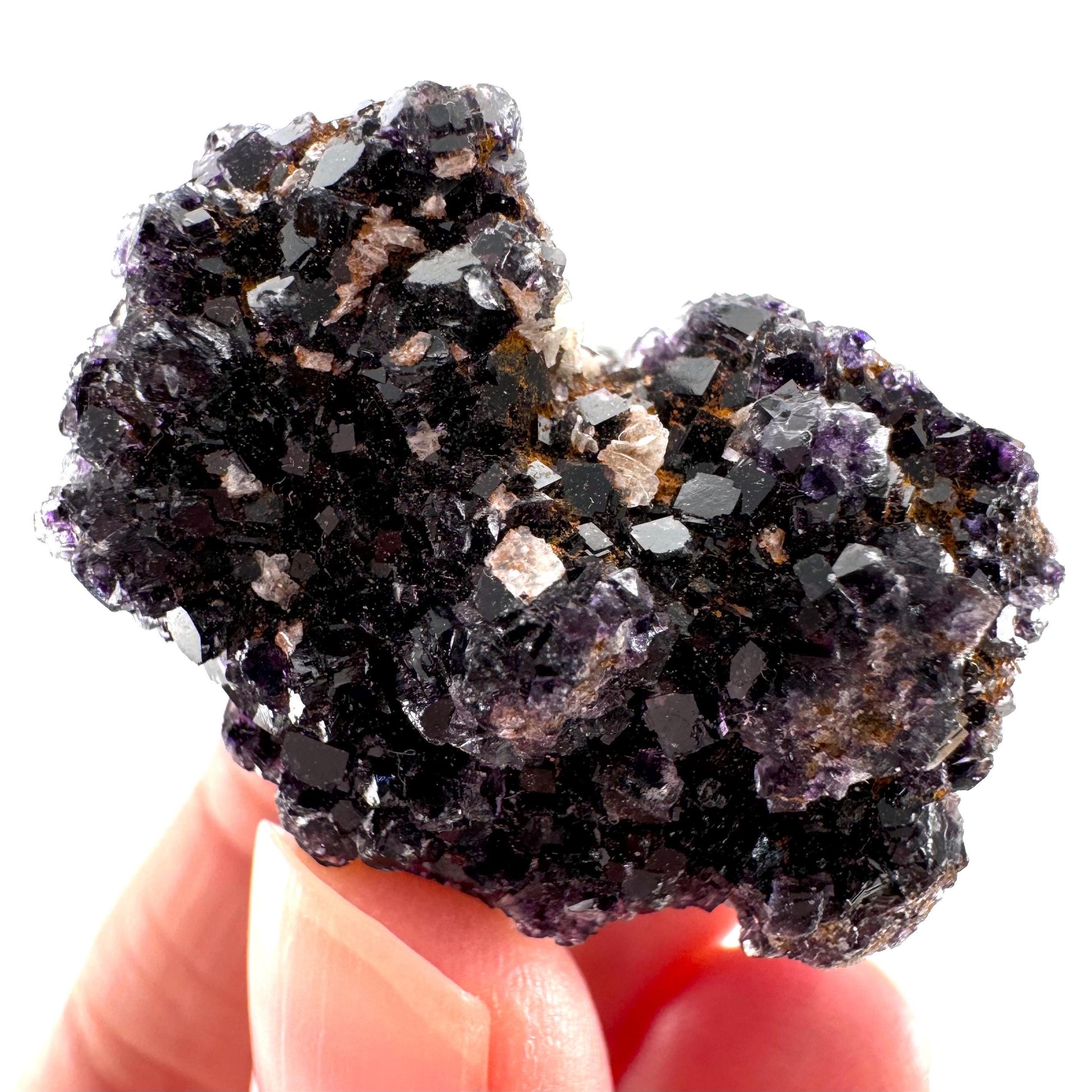Okorusu Fluorite (Namibia) | purple fluorite cluster, crystals, mineral specimen