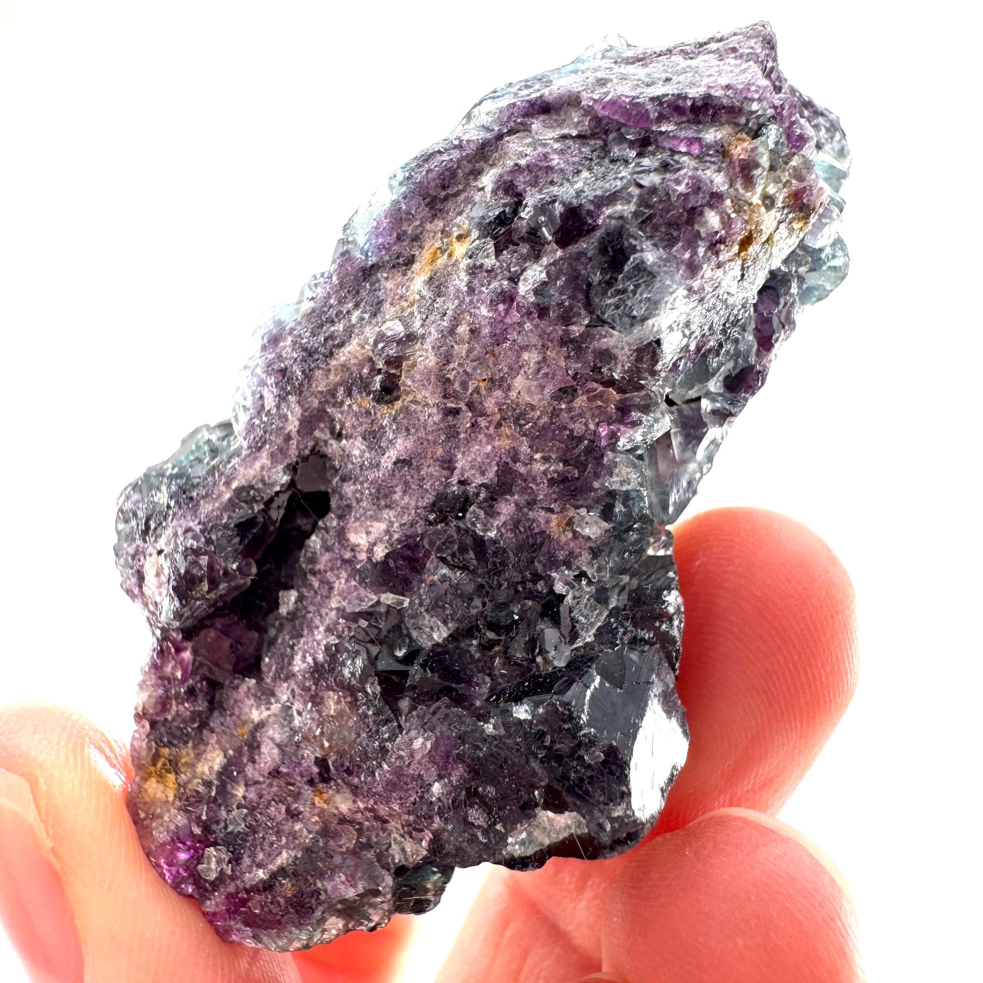 Okorusu Fluorite (Namibia) | green fluorite cluster, purple fluorite, crystals, mineral specimen