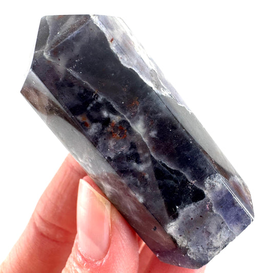 Iolite Point (India) | polished iolite crystal tower, cordierite point, crystal point