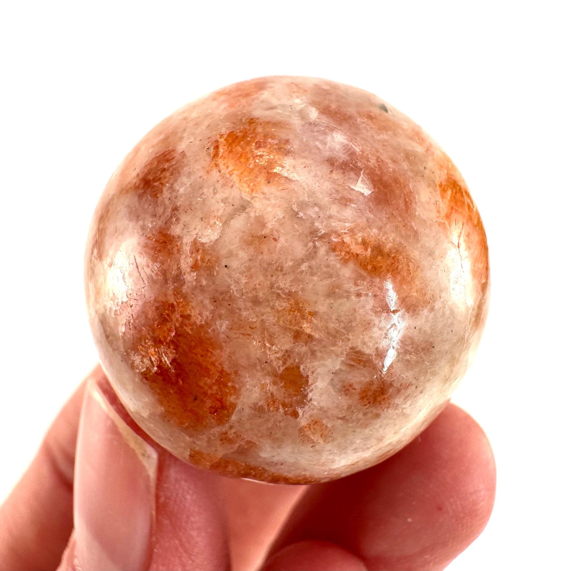 Sunstone Sphere (India) | polished sunstone crystal ball, crystal sphere