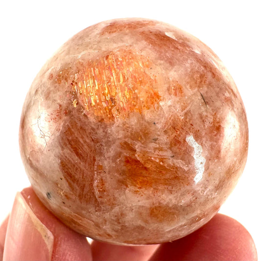 Sunstone Sphere (India) | polished sunstone crystal ball, crystal sphere