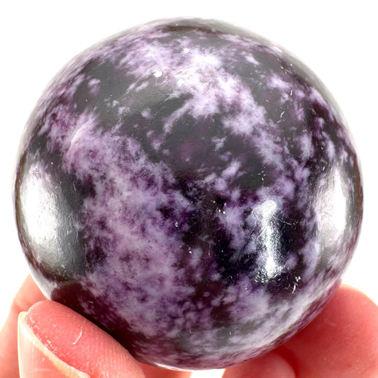 Kammererite Sphere (India) | polished kammererite crystal ball, crystal sphere