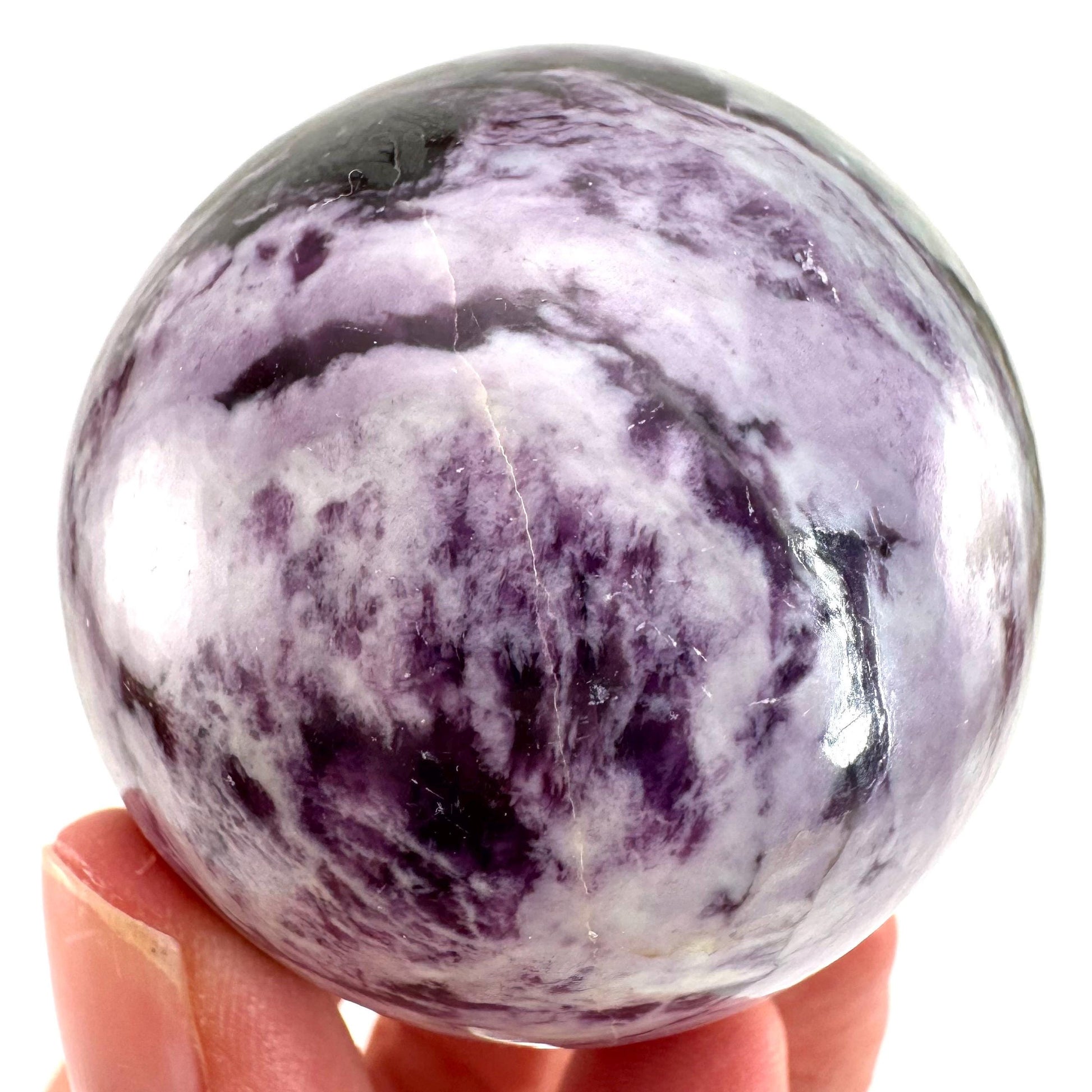 Kammererite Sphere (India) | polished kammererite crystal ball, crystal sphere