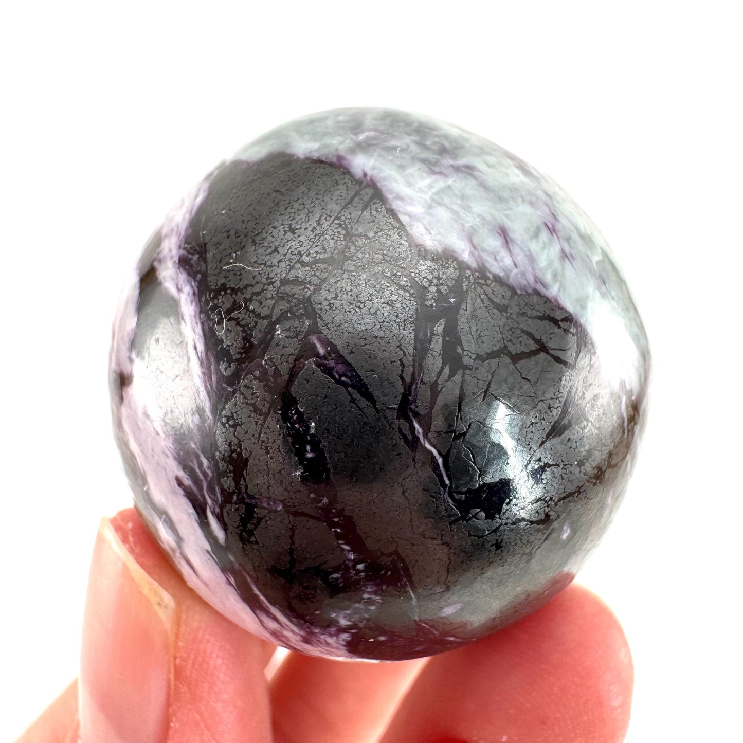Kammererite Sphere (India) | polished kammererite crystal ball, crystal sphere