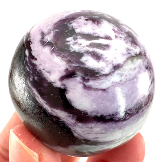 Kammererite Sphere (India) | polished kammererite crystal ball, crystal sphere