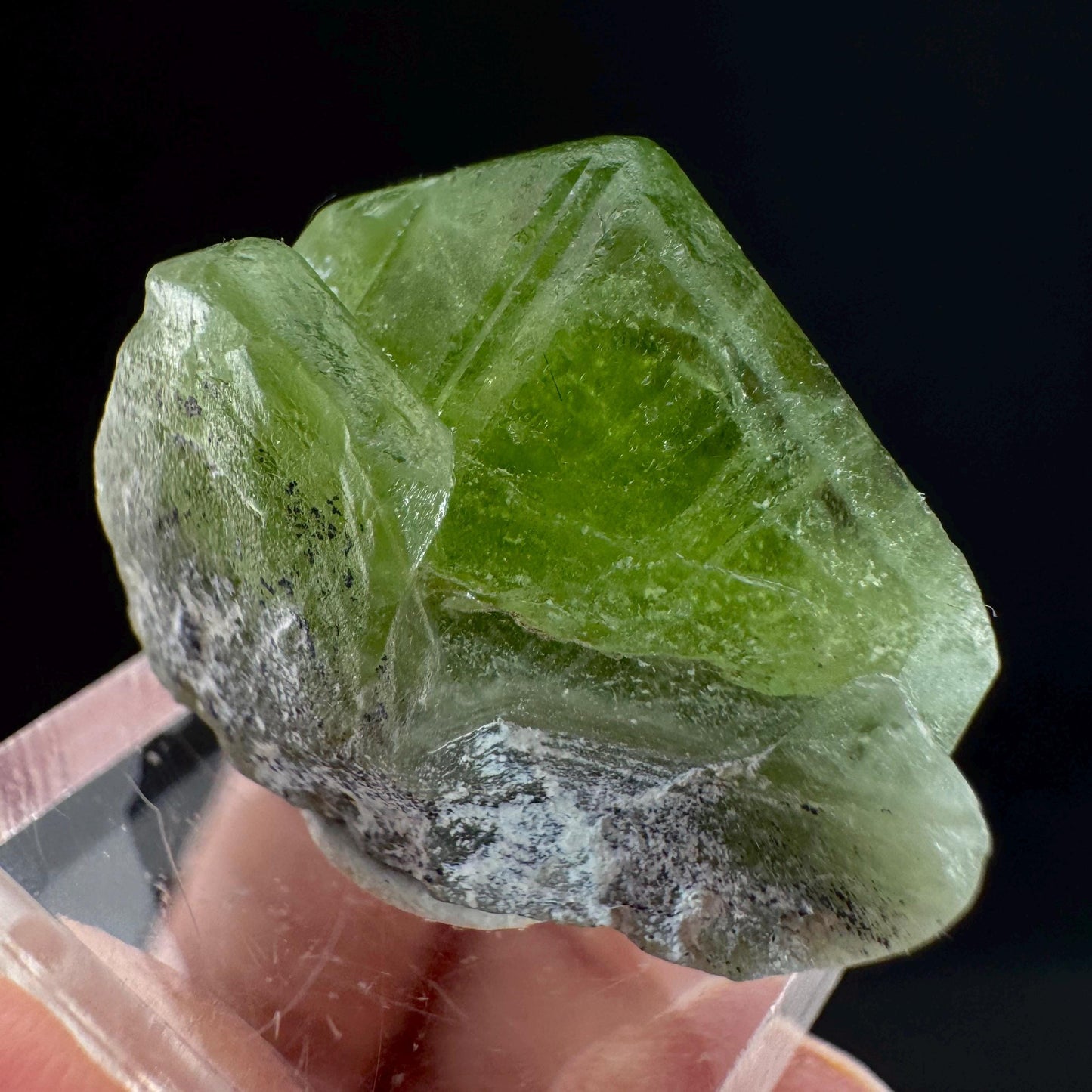 Peridot (Pakistan) | naturally terminated peridot crystal, mineral specimen