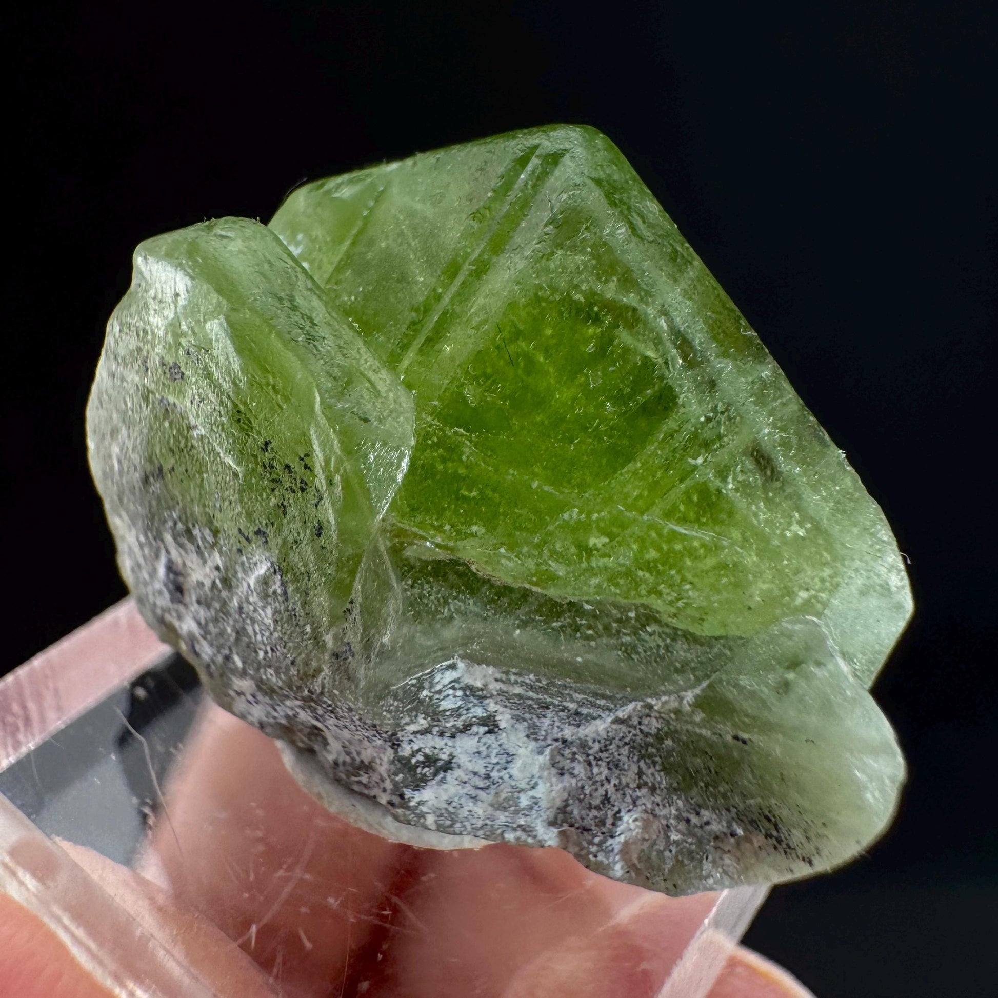 Peridot (Pakistan) | naturally terminated peridot crystal, mineral specimen