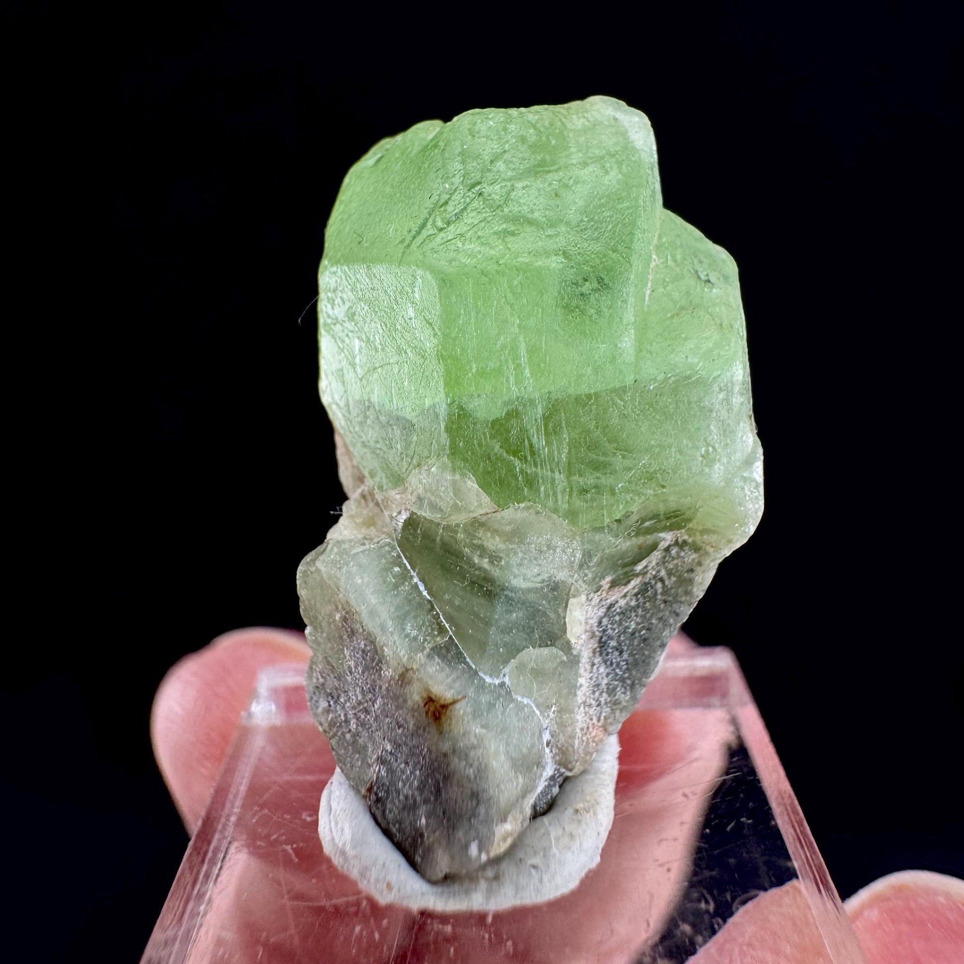 Peridot (Pakistan) | naturally terminated peridot crystal, mineral specimen