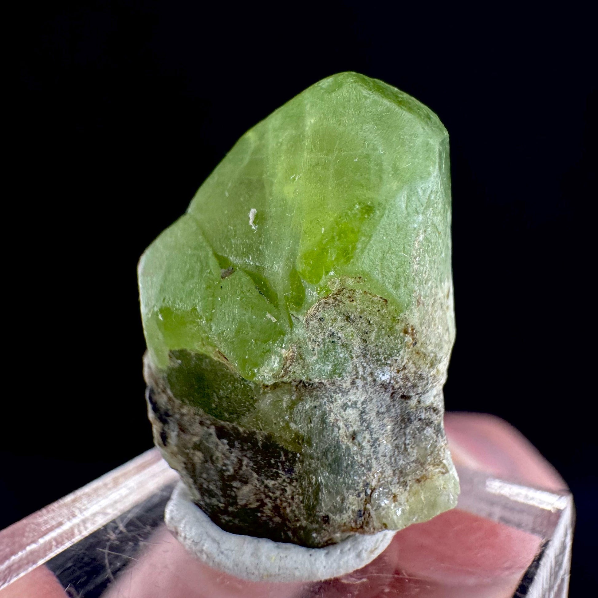 Peridot (Pakistan) | naturally terminated peridot crystal, mineral specimen