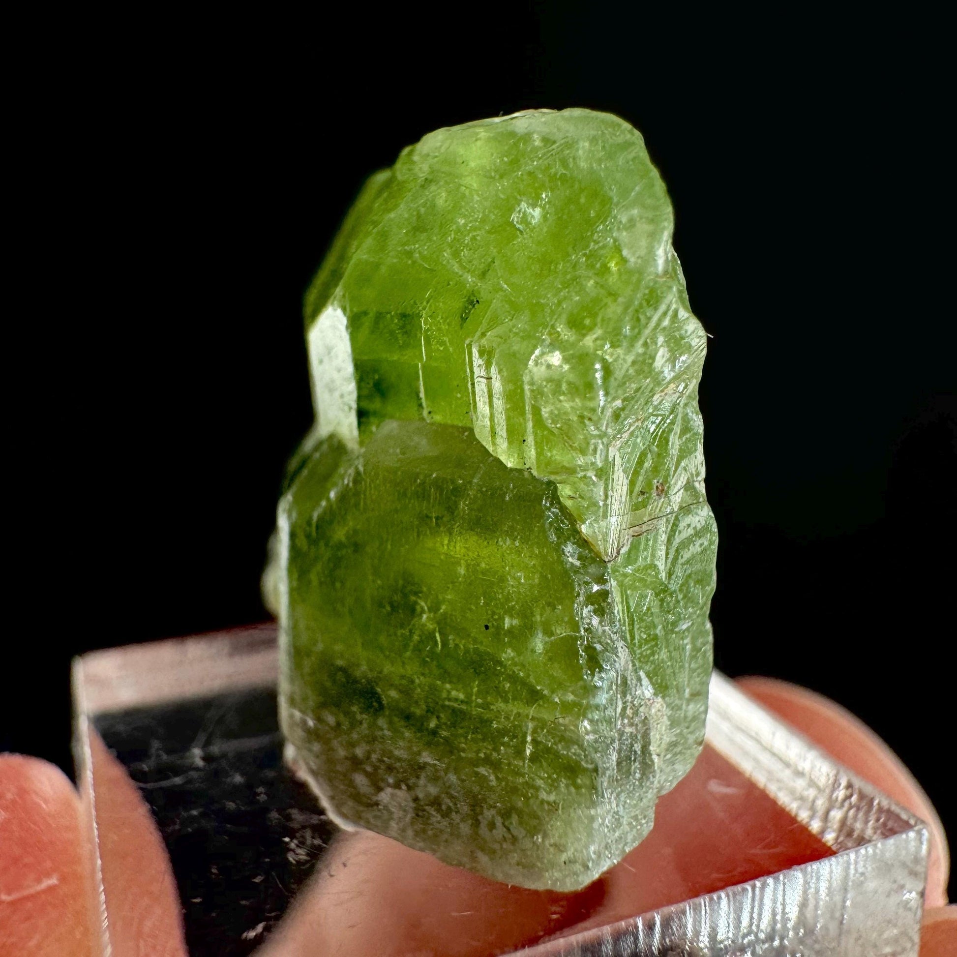 Peridot (Pakistan) | naturally terminated peridot crystal, mineral specimen