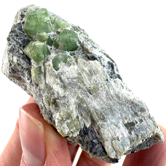Demantoid Garnet on Matrix (Pakistan) | green garnet crystal, mineral specimen