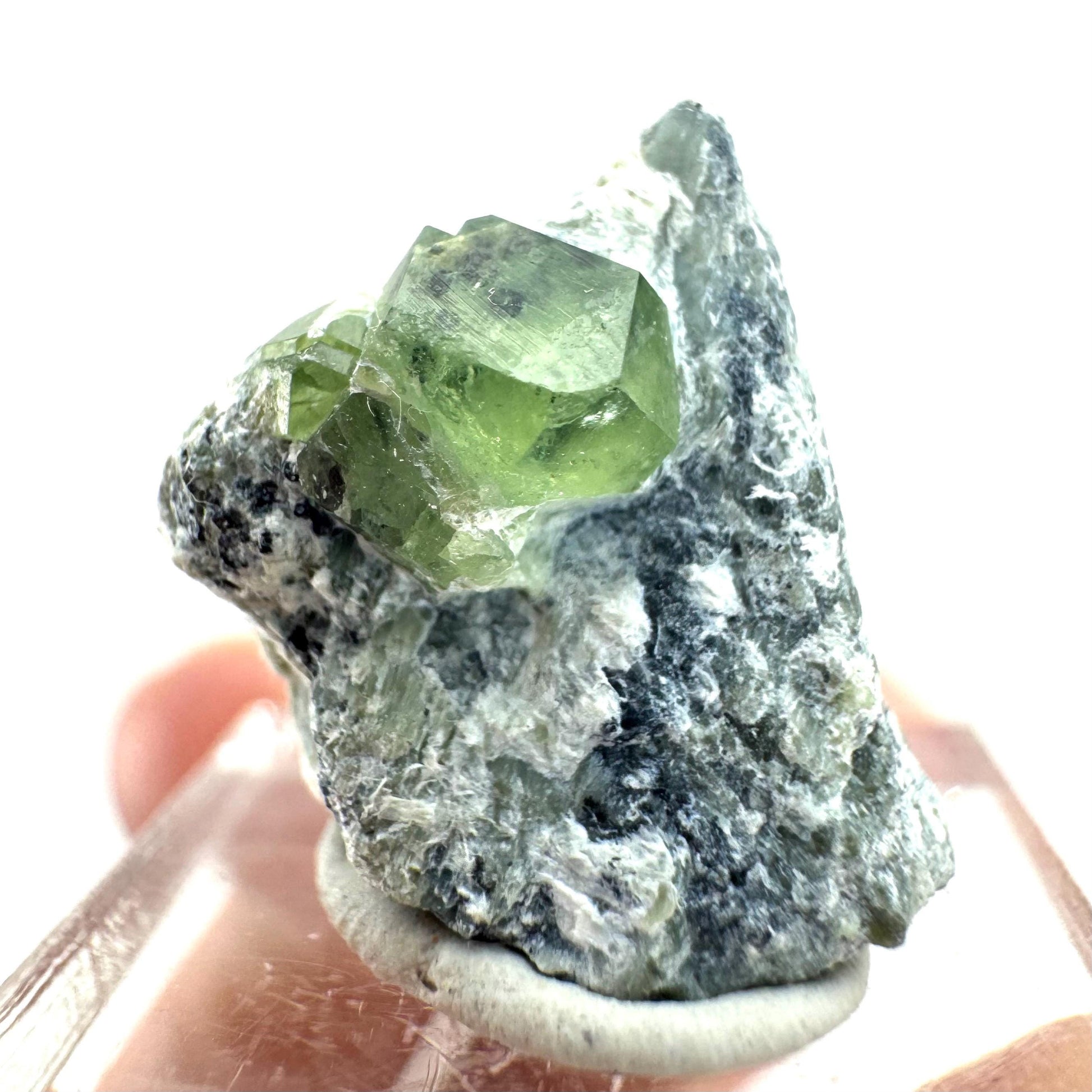 Demantoid Garnet on Matrix (Pakistan) | green garnet crystal, mineral specimen