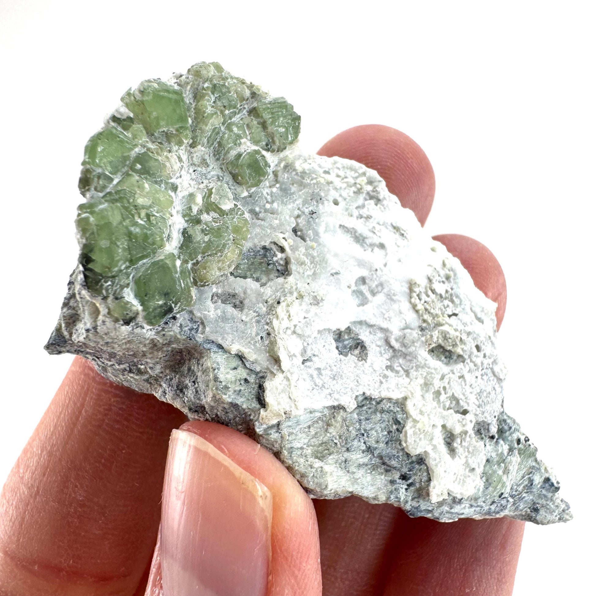 Demantoid Garnet on Matrix (Pakistan) | green garnet crystal, mineral specimen