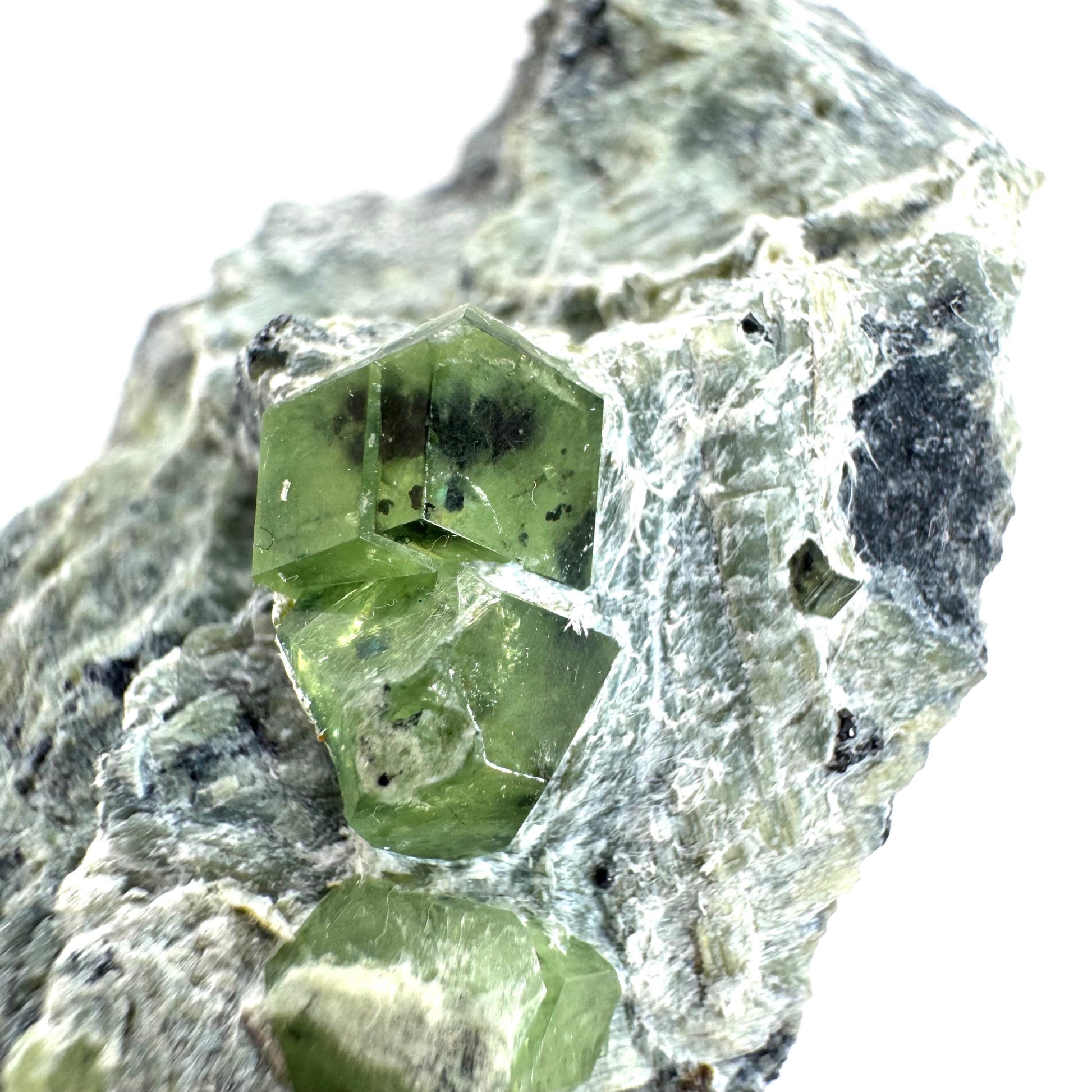 Demantoid Garnet on Matrix (Pakistan) | green garnet crystal, mineral specimen