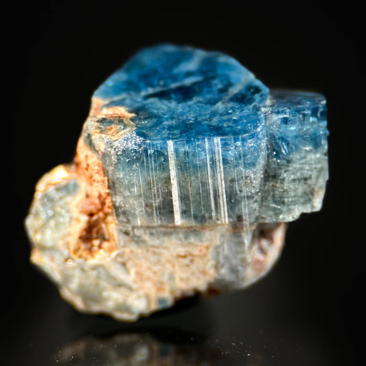 Euclase (Zimbabwe) | blue euclase crystal, rare mineral specimen