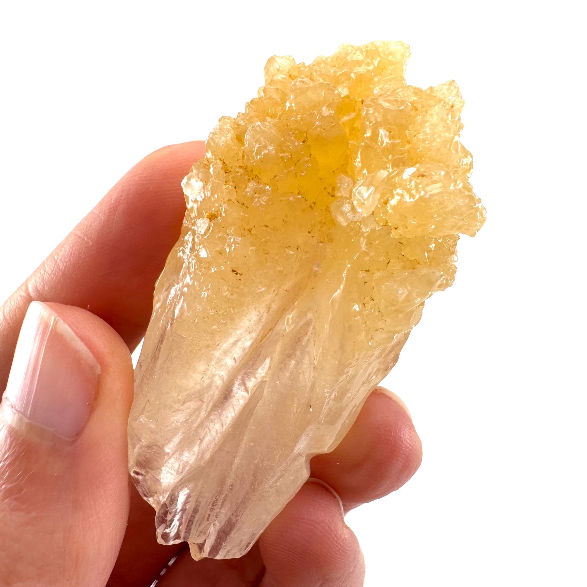 Fluorescent Calcite (Indonesia) | UV-reactive calcite crystal, fluorescent & phosphorescent mineral specimen