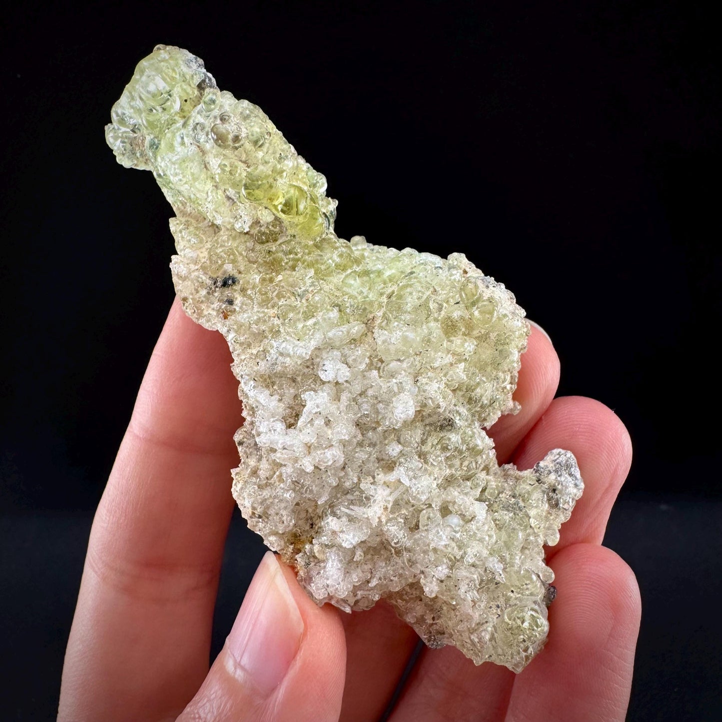 Hyalite Opal (Namibia) | UV reactive Hyalite Opal, daylight fluorescent, mineral specimen