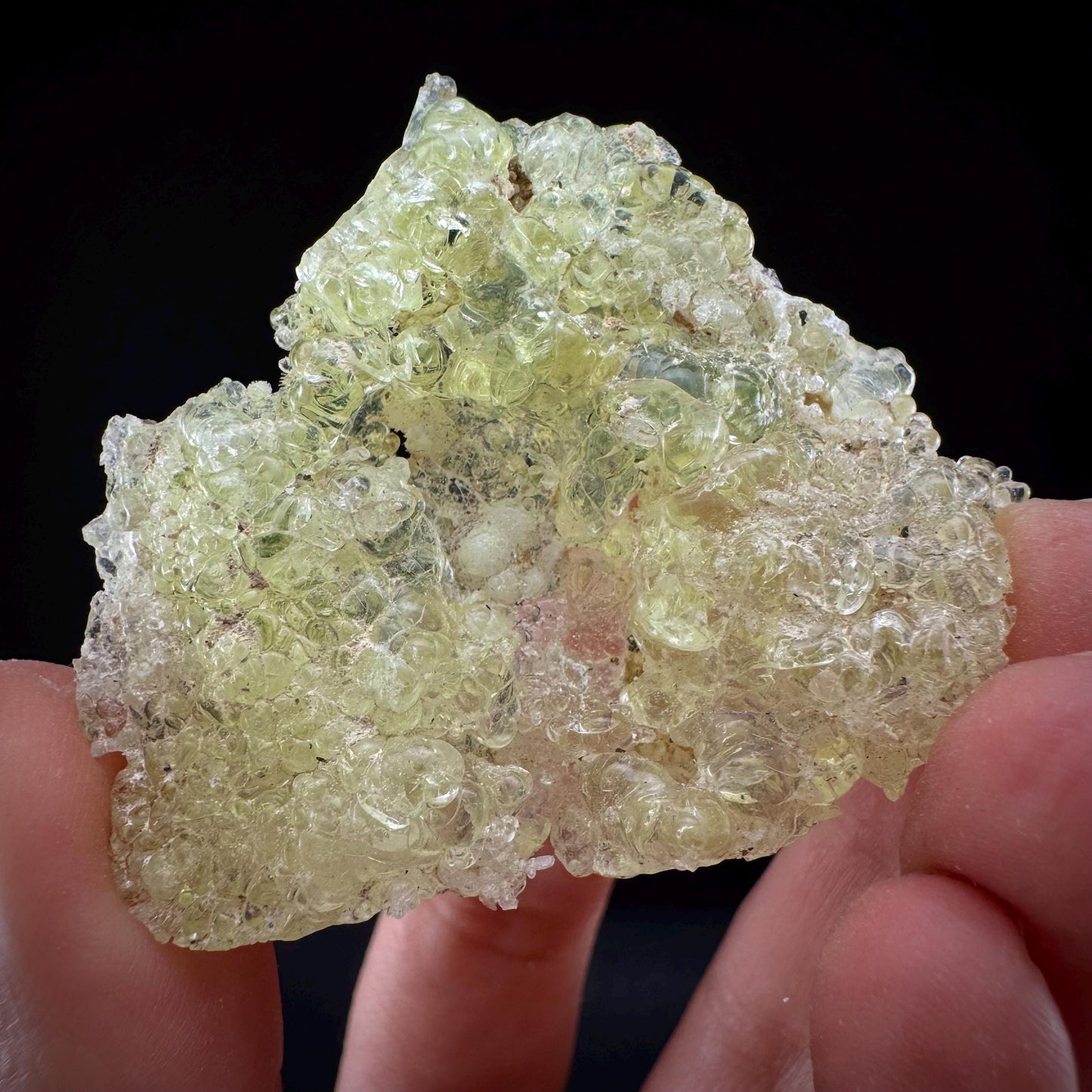 Hyalite Opal (Namibia) | UV reactive Hyalite Opal, daylight fluorescent, mineral specimen