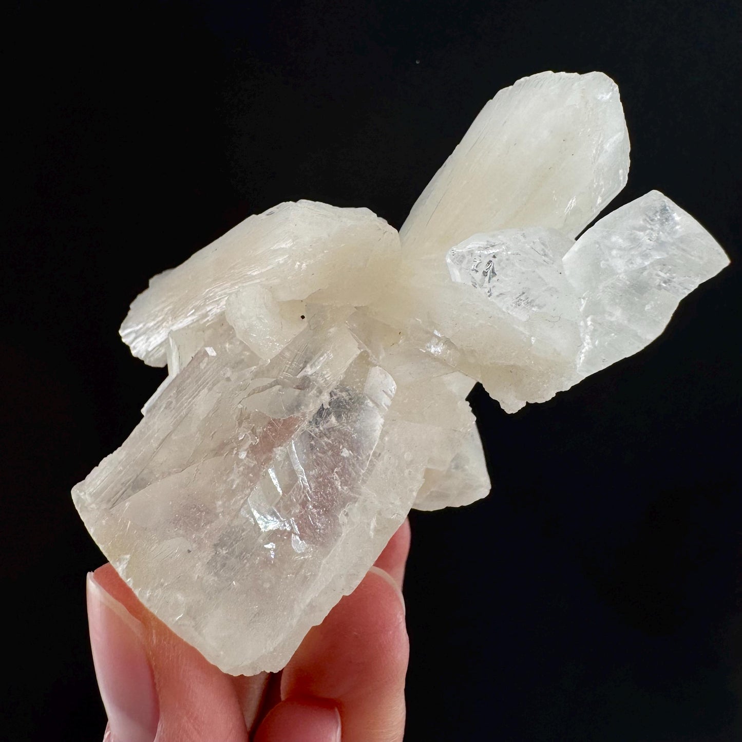 Apophyllite w/ Stilbite (India) | apophyllite crystal, mineral specimen