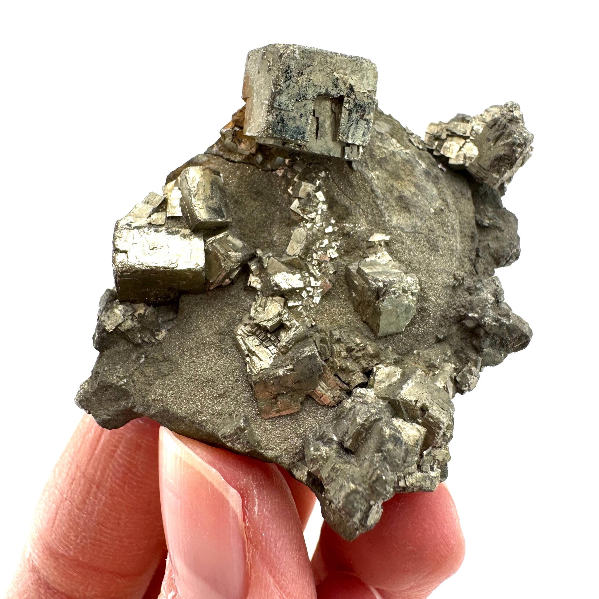 Pyrite (Indonesia) | natural pyrite cluster, pyrite crystal, mineral specimen