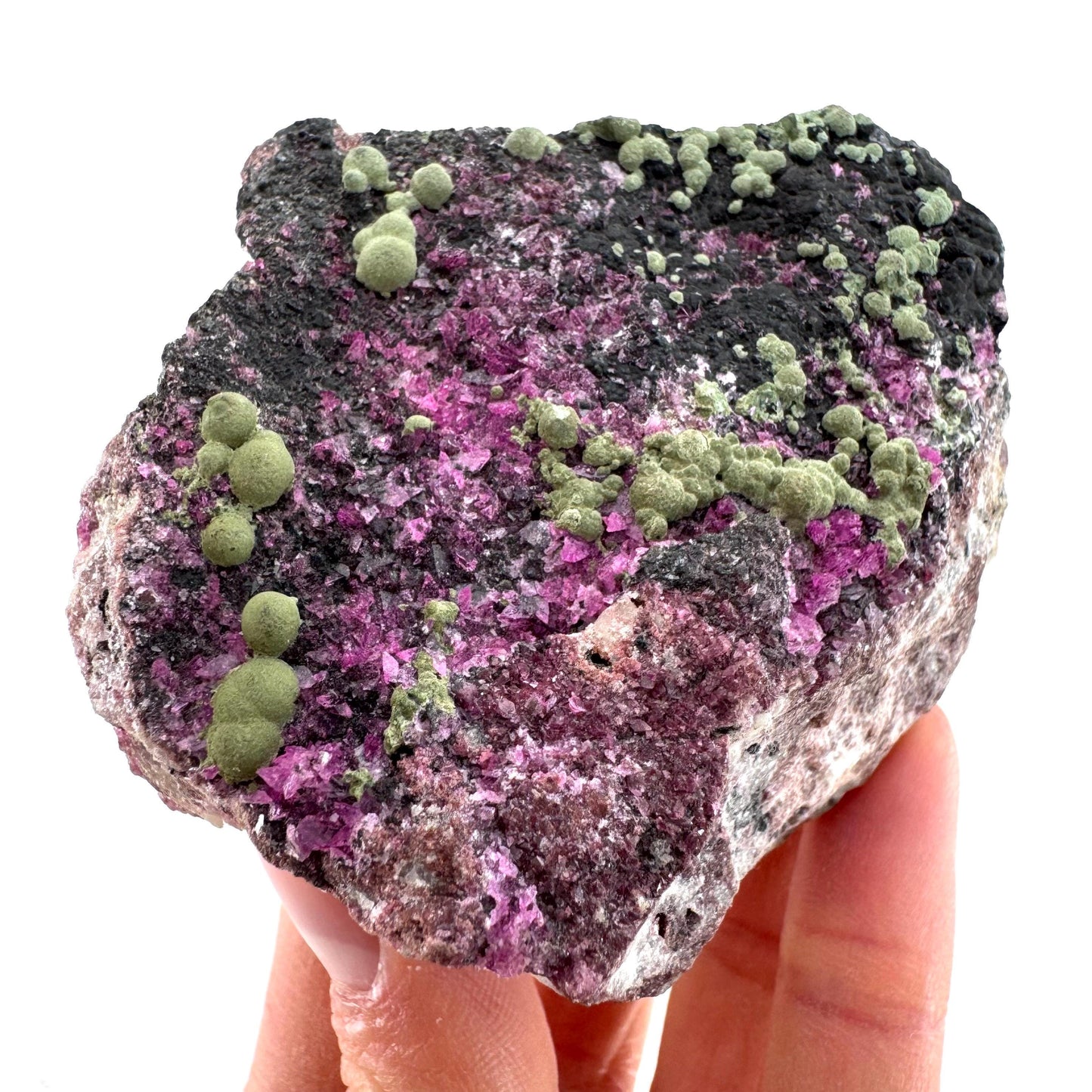 Cobaltoan Calcite w/ Kolwezite (DR Congo) | cobalto calcite crystal, mineral specimen