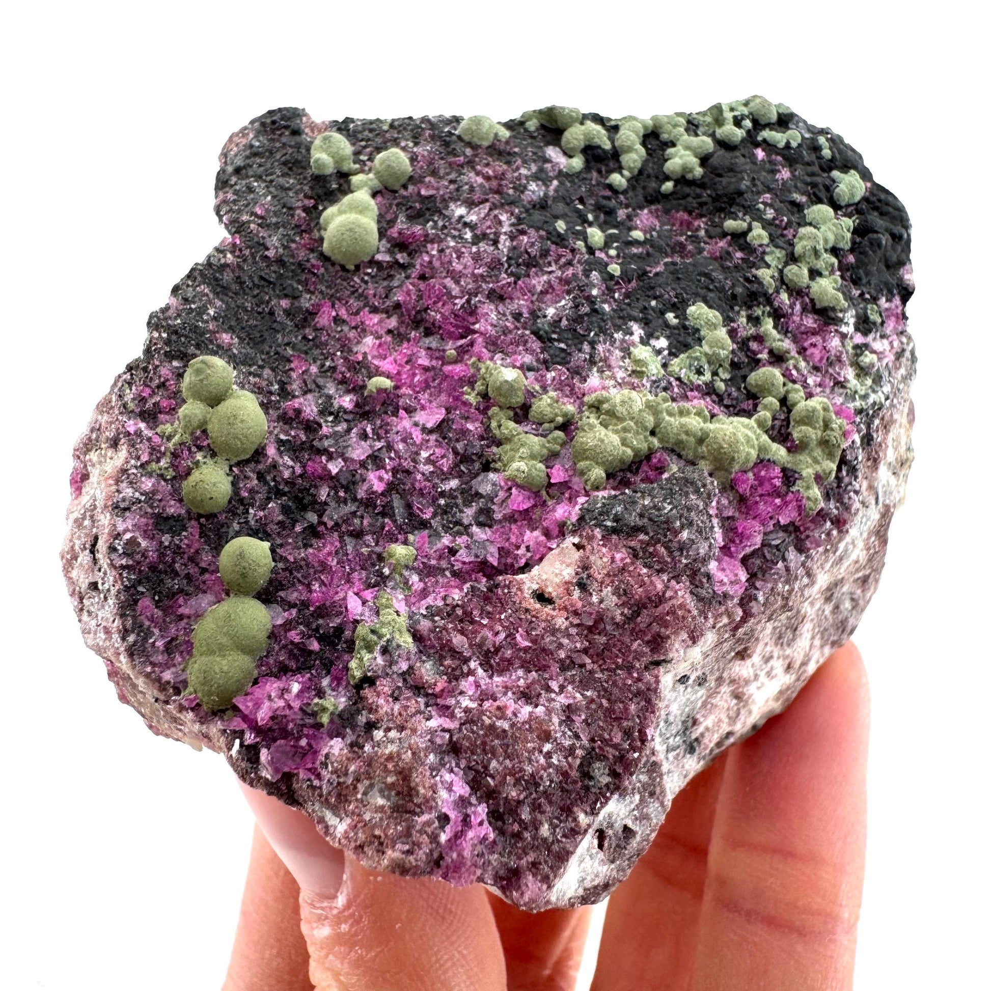 Cobaltoan Calcite w/ Kolwezite (DR Congo) | cobalto calcite crystal, mineral specimen