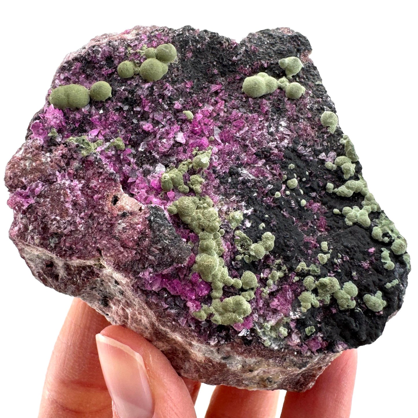 Cobaltoan Calcite w/ Kolwezite (DR Congo) | cobalto calcite crystal, mineral specimen