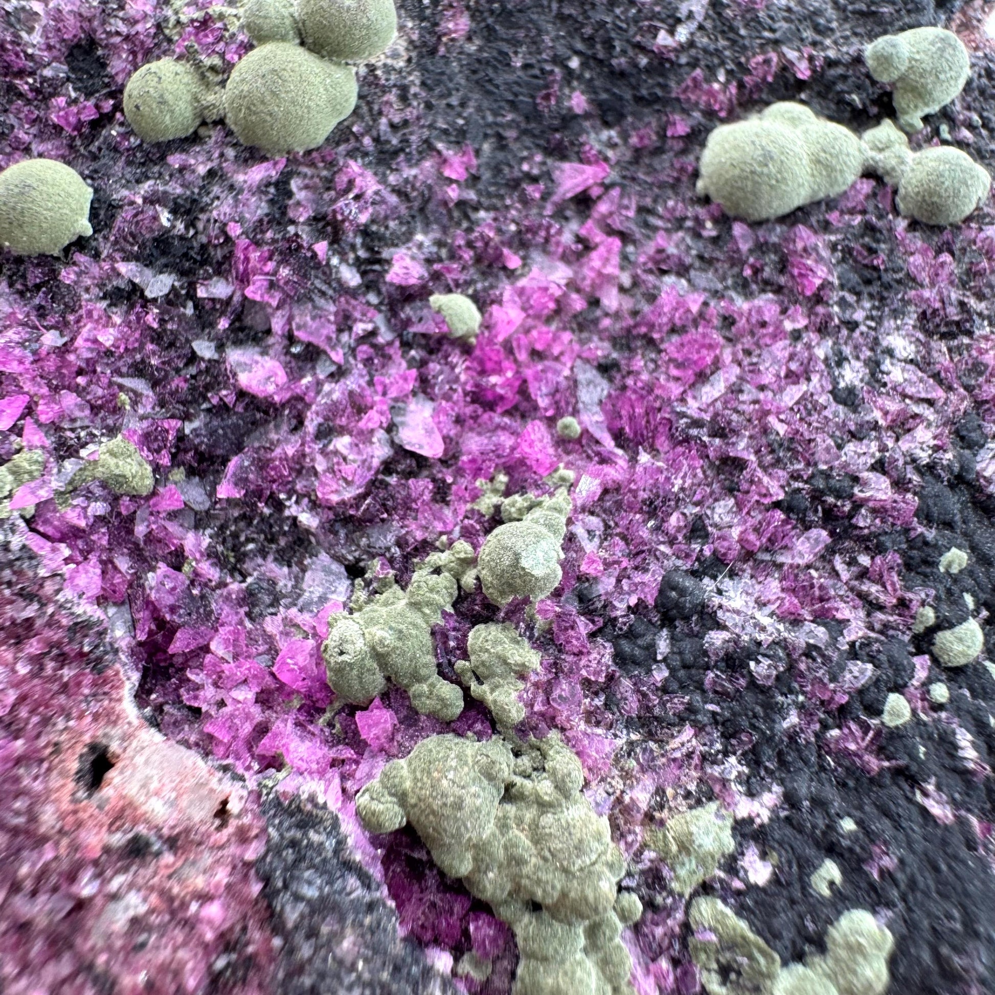 Cobaltoan Calcite w/ Kolwezite (DR Congo) | cobalto calcite crystal, mineral specimen