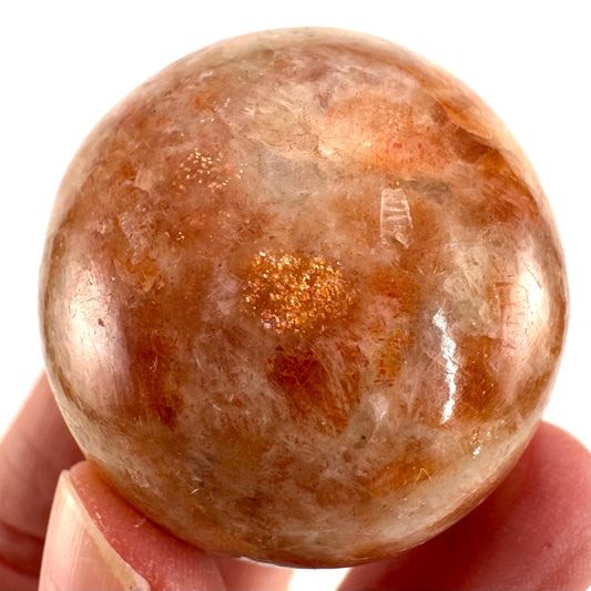 Sunstone Sphere (India) | polished sunstone crystal ball, crystal sphere