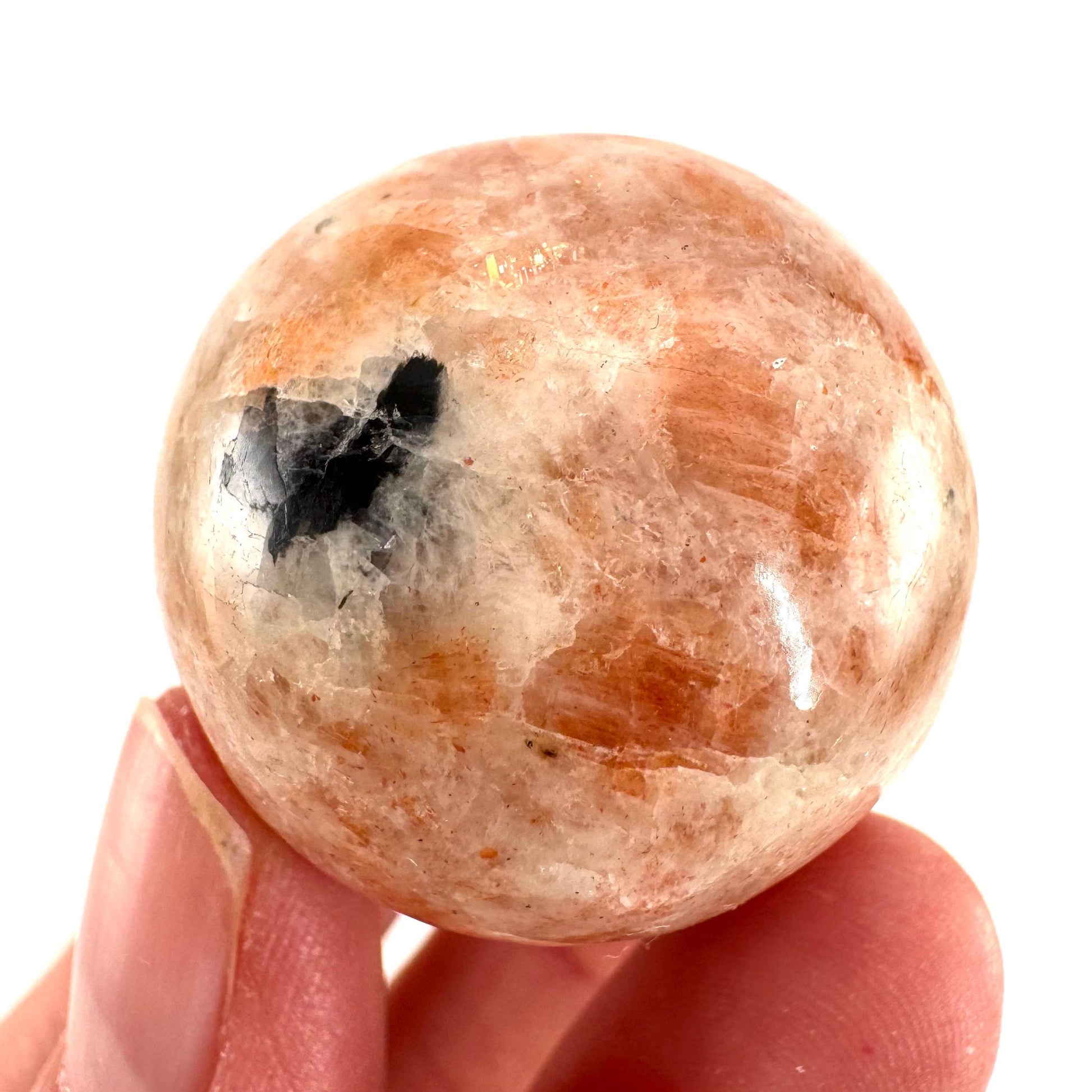 Sunstone Sphere (India) | polished sunstone crystal ball, crystal sphere