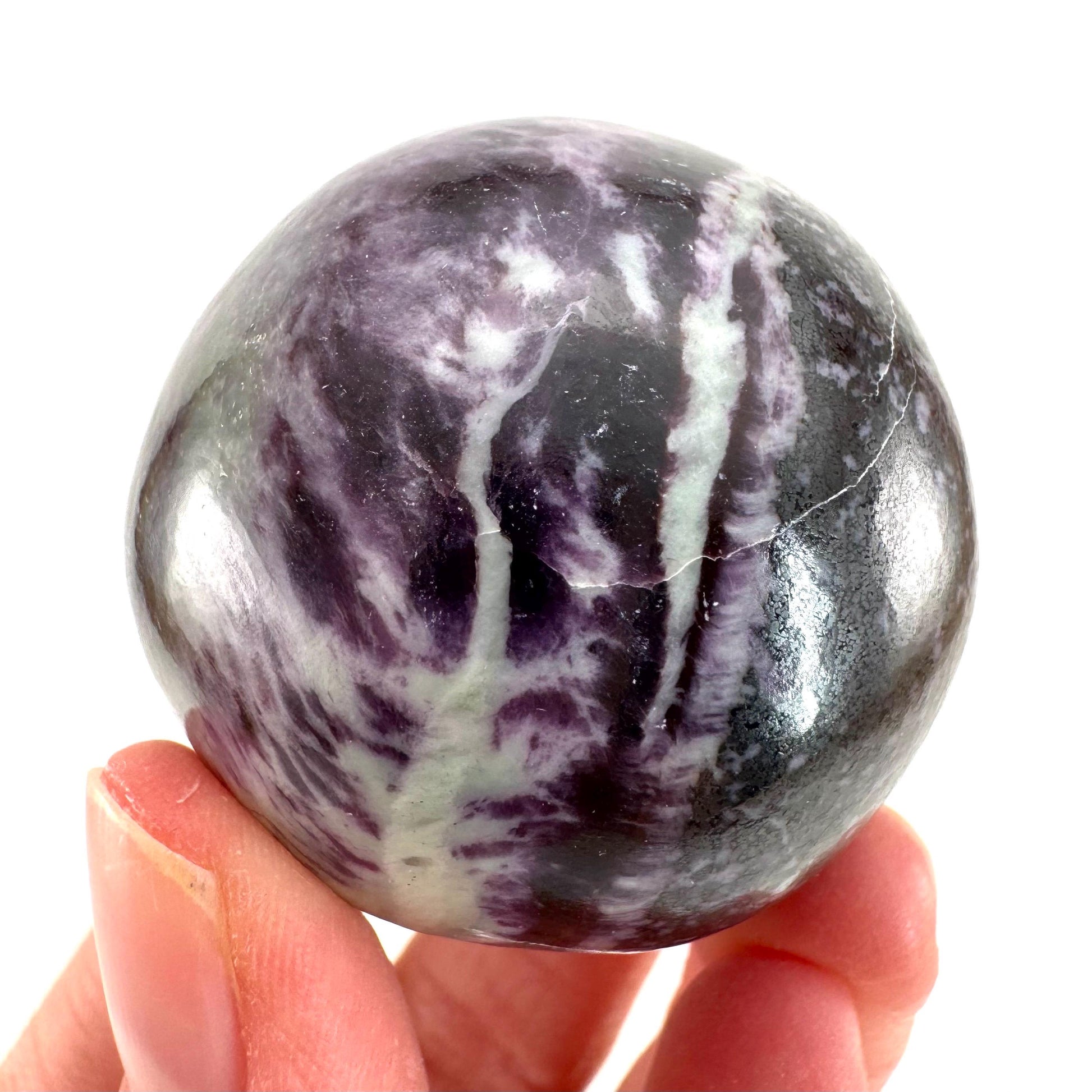 Kammererite Sphere (India) | polished kammererite crystal ball, crystal sphere