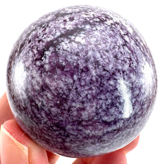 Kammererite Sphere (India) | polished kammererite crystal ball, crystal sphere