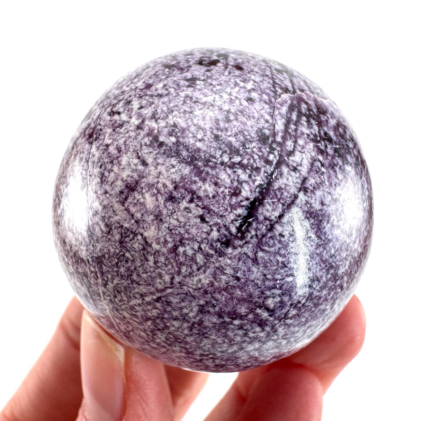 Kammererite Sphere (India) | polished kammererite crystal ball, crystal sphere