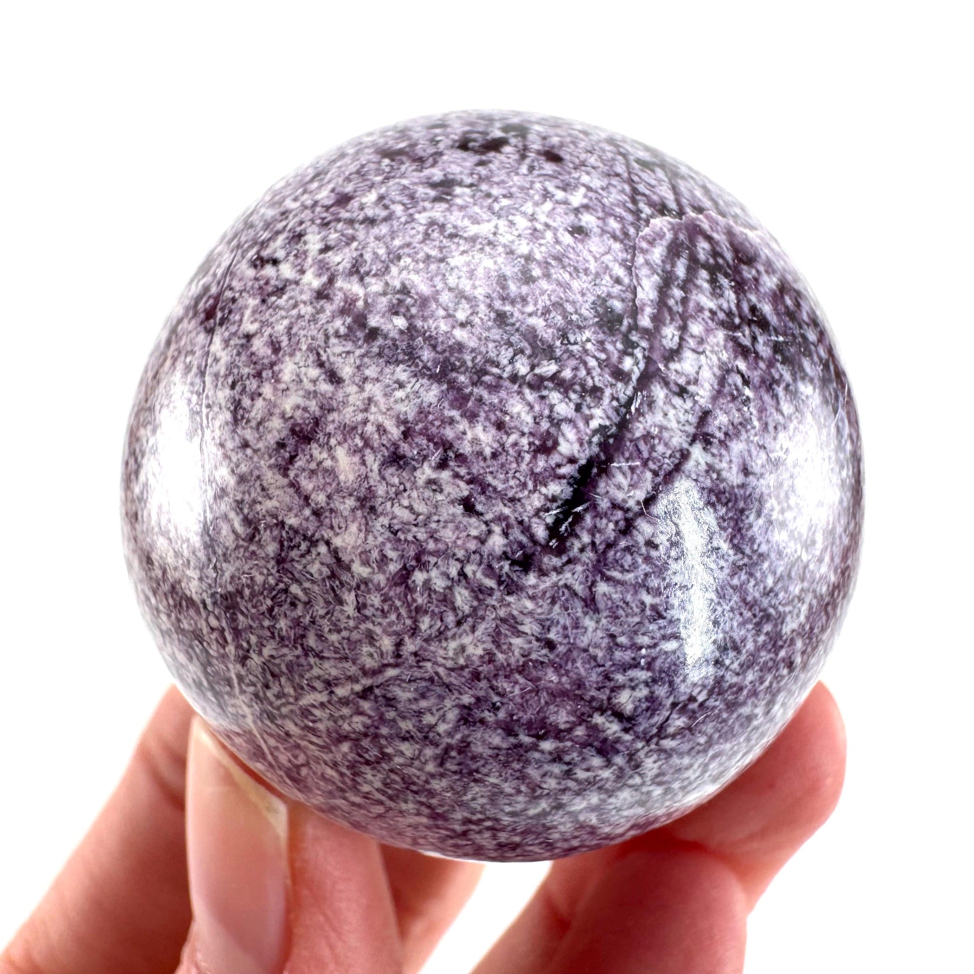 Kammererite Sphere (India) | polished kammererite crystal ball, crystal sphere