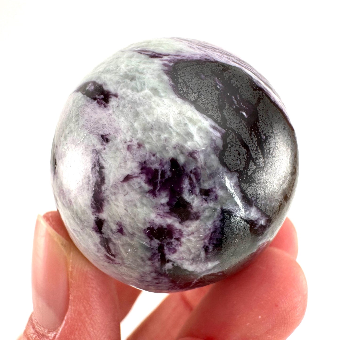 Kammererite Sphere (India) | polished kammererite crystal ball, crystal sphere