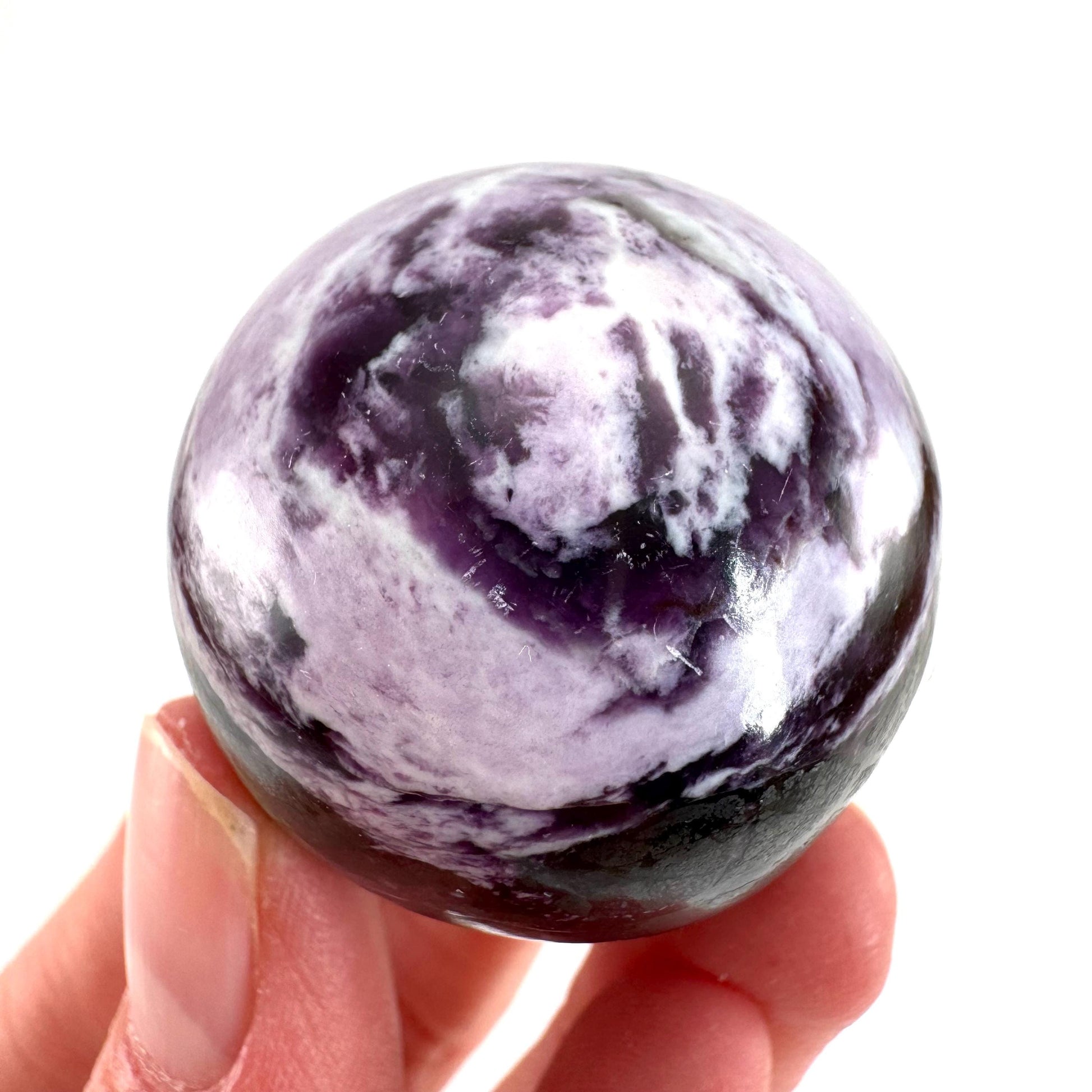 Kammererite Sphere (India) | polished kammererite crystal ball, crystal sphere