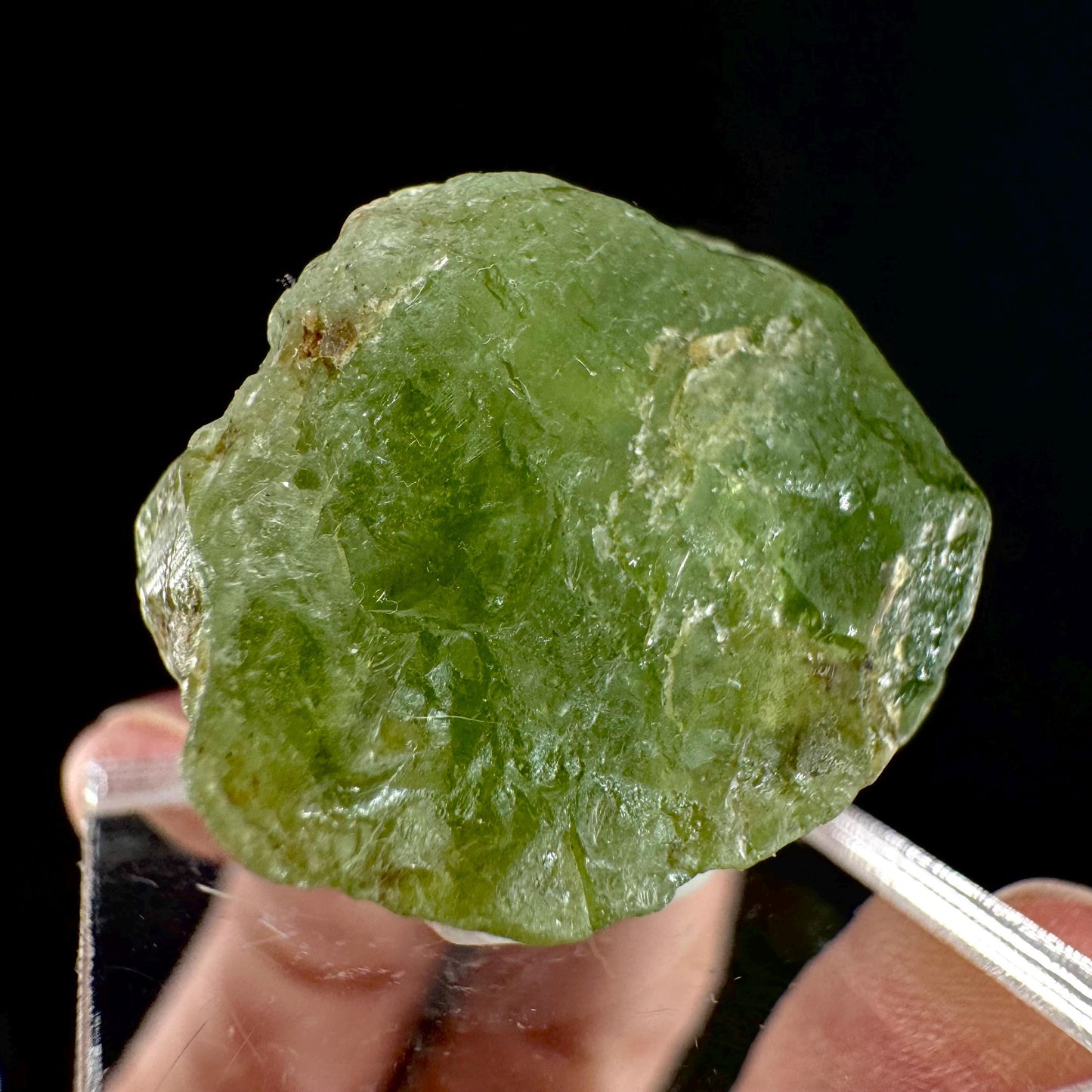 Peridot (Pakistan) | naturally terminated peridot crystal, mineral specimen