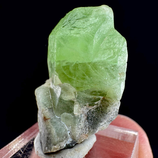 Peridot (Pakistan) | naturally terminated peridot crystal, mineral specimen