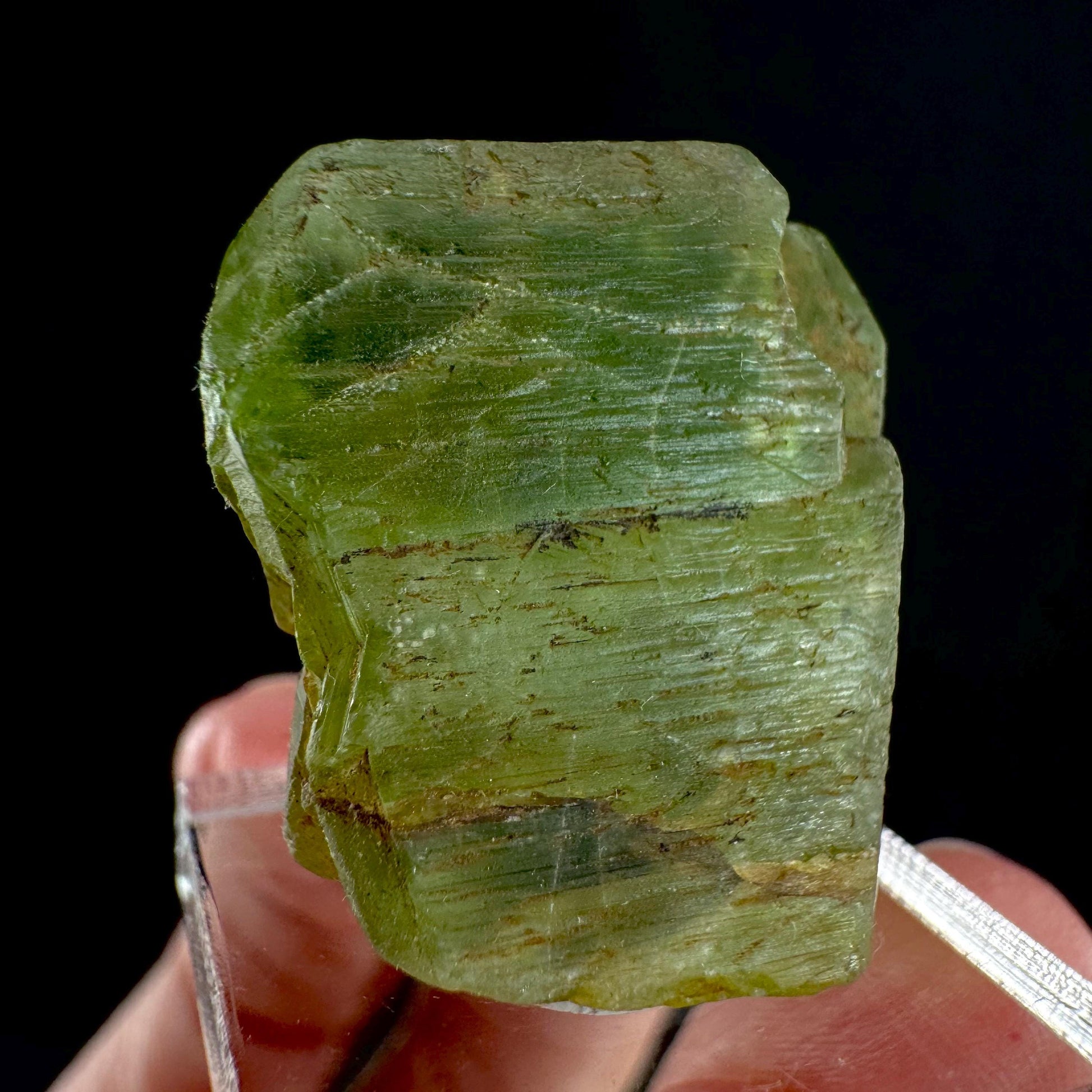 Peridot (Pakistan) | naturally terminated peridot crystal, mineral specimen