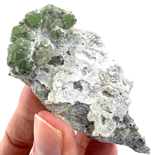 Demantoid Garnet on Matrix (Pakistan) | green garnet crystal, mineral specimen